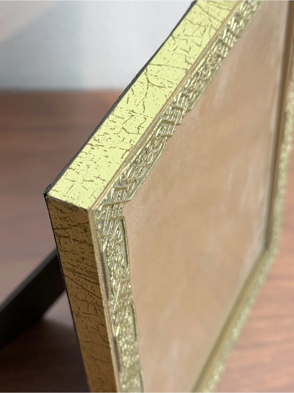 Vintage 70s Ornate Gold 8x10 Tabletop Picture Frame